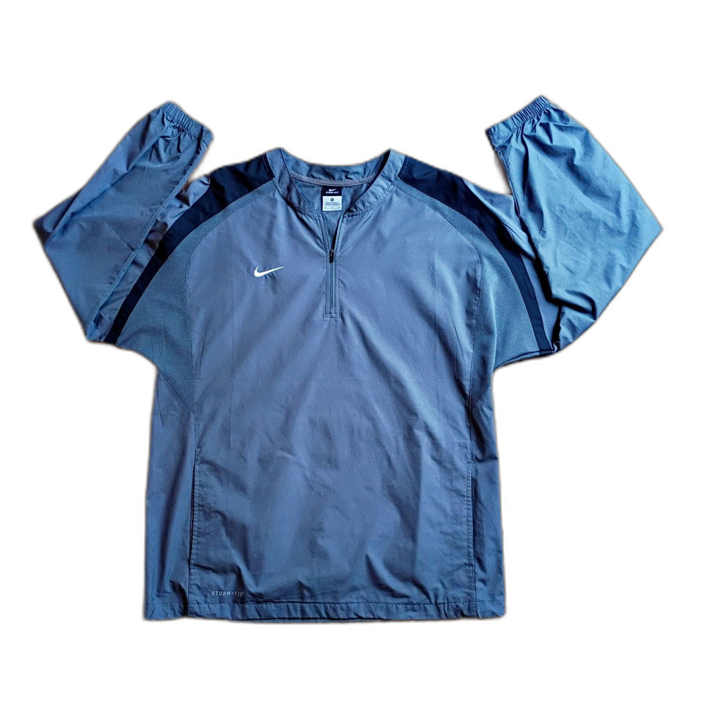 Nike Storm-Fit Gray Blue Quarter Zip Pullover Jacket M